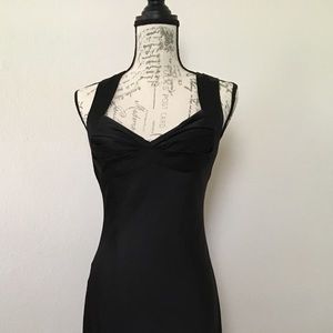 Full length black gown, silk, Calvin Klein